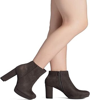 DREAM PAIRS Women's Stomp High Heel Ankle Boots