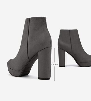 DREAM PAIRS Women's Stomp High Heel Ankle Boots